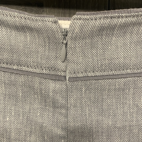 White House Black Market Gray Linen Pencil Straight Skirt Women's Size 0 - Picture 5 of 8